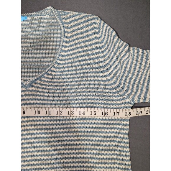J McLaughlin Sweater Womens Medium Callum Knit Havana Yarn Beach Nautical Luxury - Picture 6 of 8